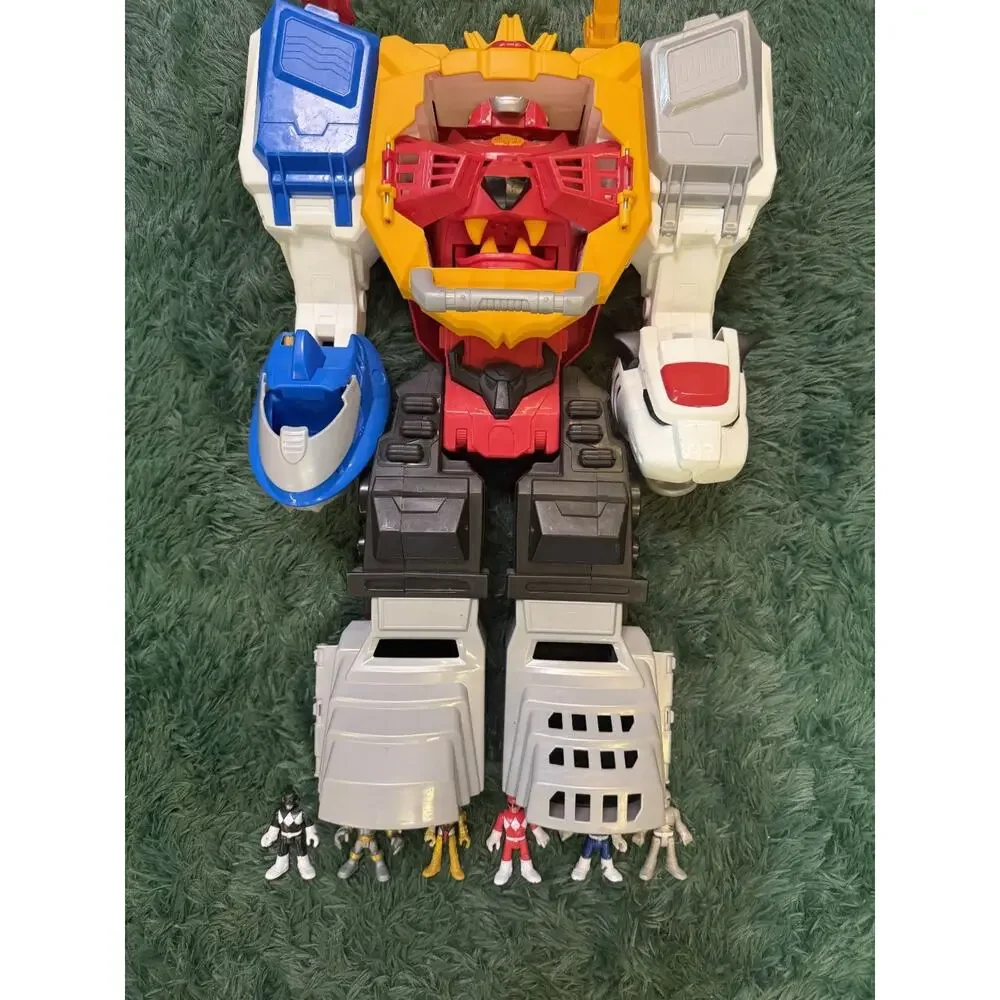 Power Rangers Wild Force Megazord Playset with 6 Imaginext Action Figures Lot